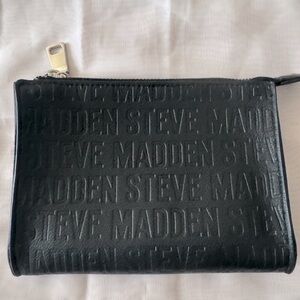 Steve Madden Embossed Black Unisex Wallet/bag - Pre-loved EUC, like new!
